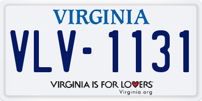 VA license plate VLV1131