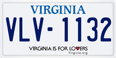 VA license plate VLV1132