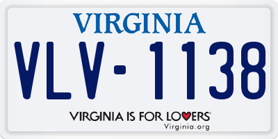 VA license plate VLV1138