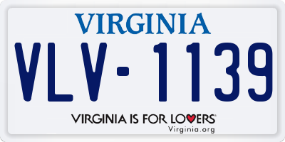 VA license plate VLV1139