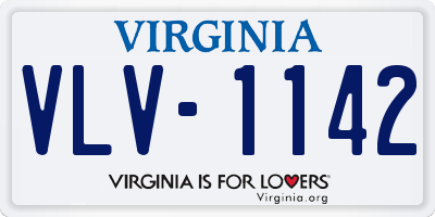 VA license plate VLV1142