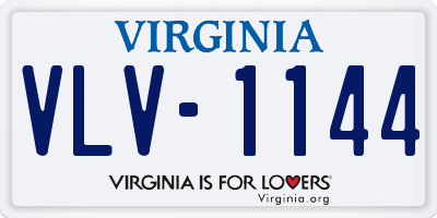 VA license plate VLV1144
