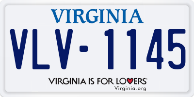 VA license plate VLV1145