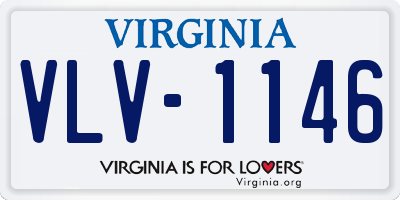 VA license plate VLV1146