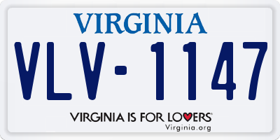 VA license plate VLV1147