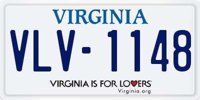 VA license plate VLV1148