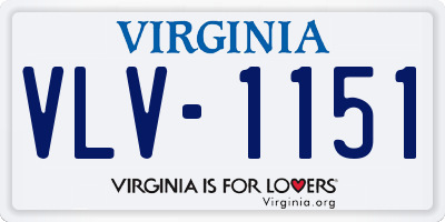 VA license plate VLV1151