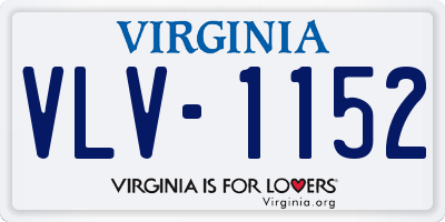 VA license plate VLV1152