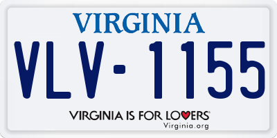 VA license plate VLV1155