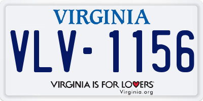 VA license plate VLV1156