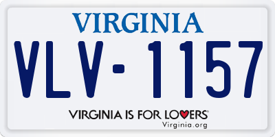 VA license plate VLV1157