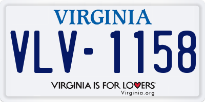 VA license plate VLV1158