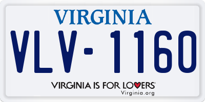 VA license plate VLV1160