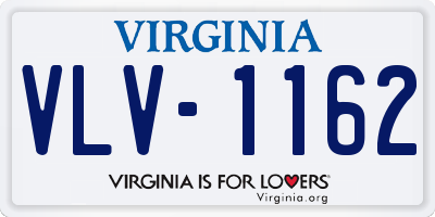 VA license plate VLV1162
