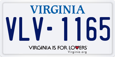 VA license plate VLV1165