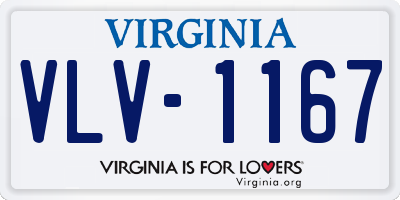 VA license plate VLV1167