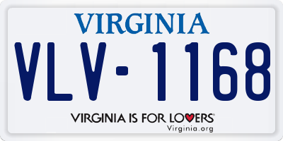 VA license plate VLV1168