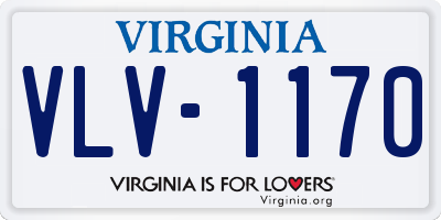 VA license plate VLV1170