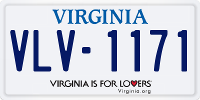 VA license plate VLV1171