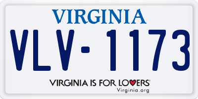 VA license plate VLV1173