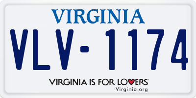 VA license plate VLV1174