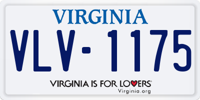VA license plate VLV1175