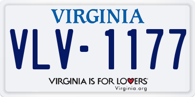 VA license plate VLV1177