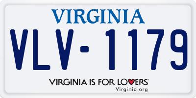 VA license plate VLV1179