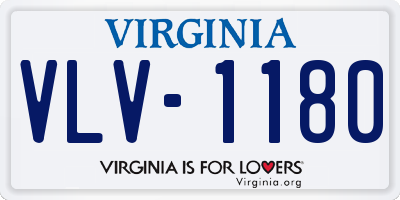 VA license plate VLV1180