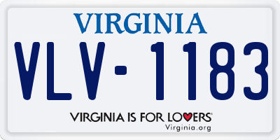 VA license plate VLV1183