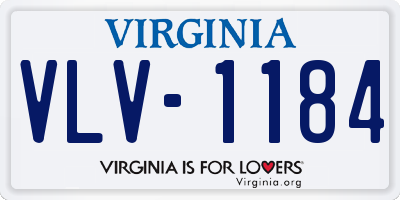 VA license plate VLV1184