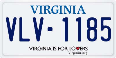 VA license plate VLV1185