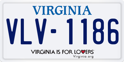 VA license plate VLV1186
