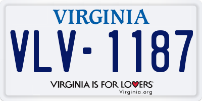 VA license plate VLV1187