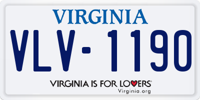 VA license plate VLV1190