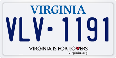 VA license plate VLV1191