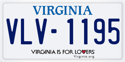 VA license plate VLV1195
