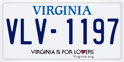VA license plate VLV1197