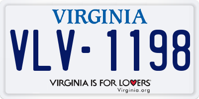 VA license plate VLV1198