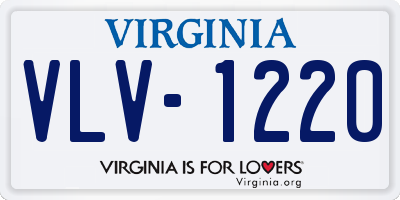 VA license plate VLV1220