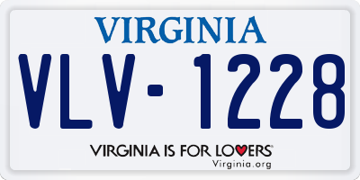 VA license plate VLV1228