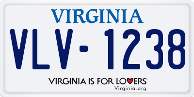 VA license plate VLV1238