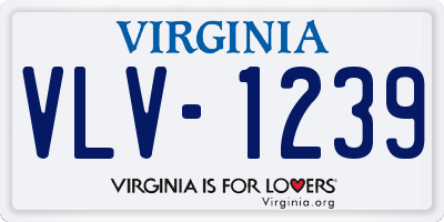 VA license plate VLV1239