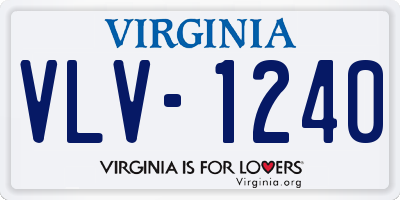 VA license plate VLV1240