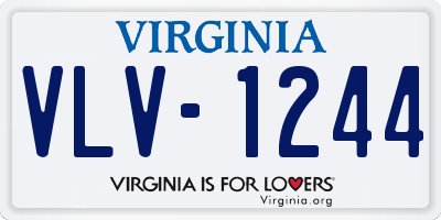 VA license plate VLV1244