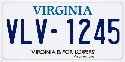 VA license plate VLV1245