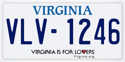 VA license plate VLV1246