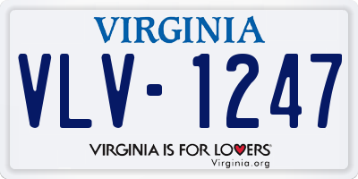 VA license plate VLV1247