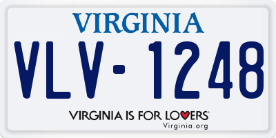 VA license plate VLV1248