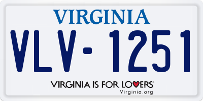 VA license plate VLV1251